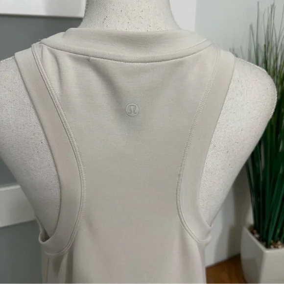 Lululemon Ease of it All V-Neck Midi Dress SZ 8 White Opal Athleisure Casual GUC - Picture 7 of 11